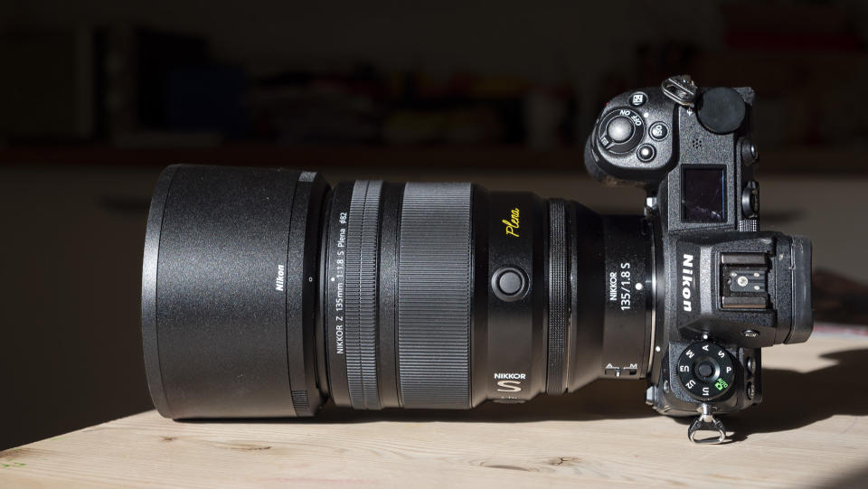 Nikon Z 135mm f/1.8 S Plena lens attached to a Nikon Z6 II