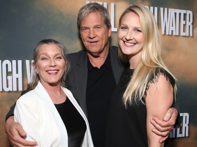 <p>Todd Williamson/Getty</p> Jeff Bridges, Susan Gaston and Isabelle Bridges at a Screening Of CBS Films' "Hell Or High Water" on August 10, 2016 in Hollywood, California.