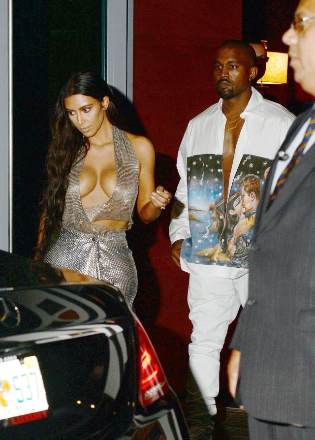 Kim Kardashian Wears Form-Fitting Dress While Shopping with Kanye West in  Miami: Photo 4205902, Kanye West, Kim Kardashian Photos