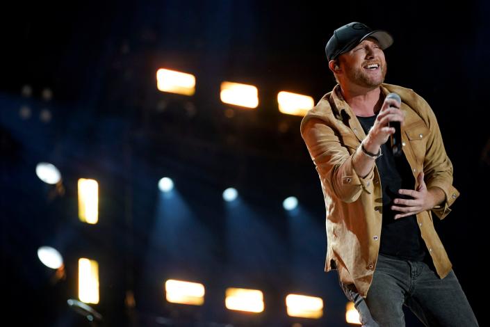 Cole Swindell performs during CMA Fest at Nissan Stadium Friday, June 10, 2022 in Nashville, Tennessee.