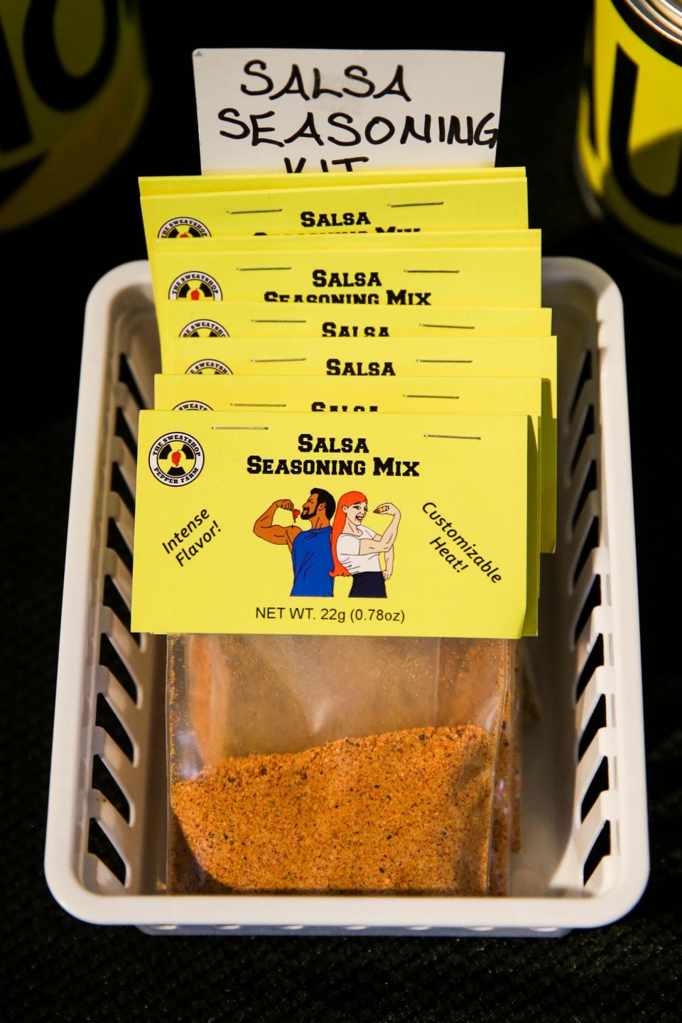 The Sweatshop Pepper Farm's salsa seasoning mix.