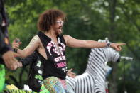 The crazy guys of LMFAO brought their “Party Rock Anthem” to Central Park for the “Good Morning America” Summer Concert Series.