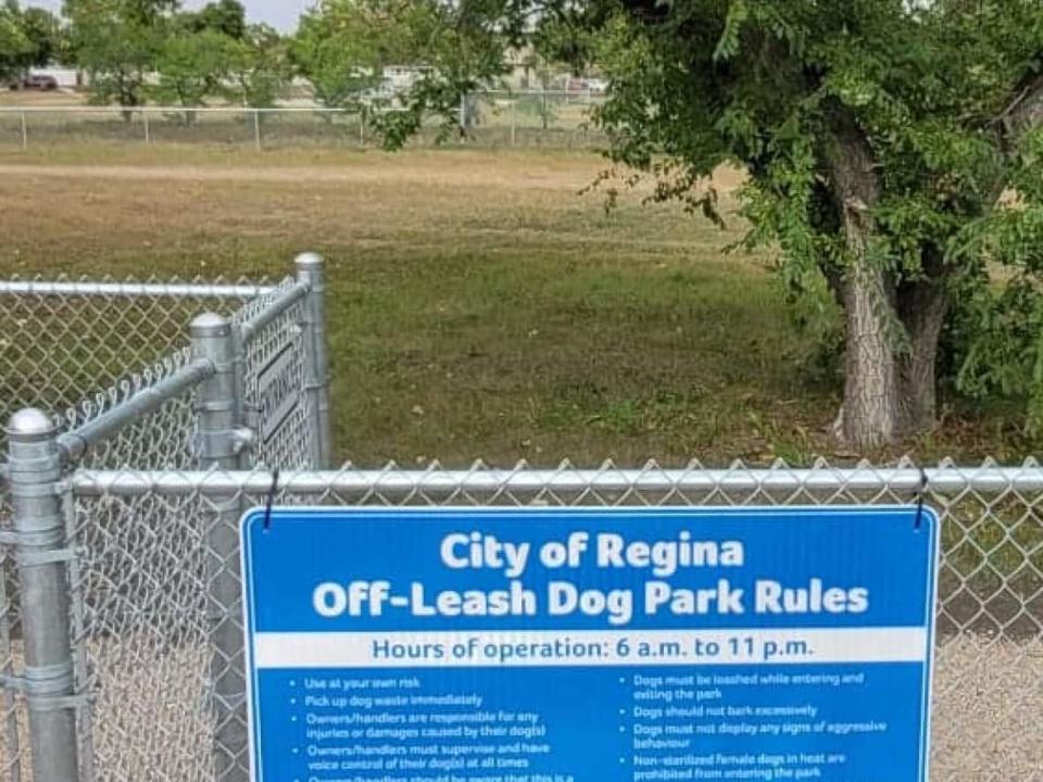 A new off-leash dog park opened on Sept. 19 next to Regent Pool in Regina. The city now has five dedicated, year-round off-leash areas for dogs. (City of Regina/Facebook - image credit)