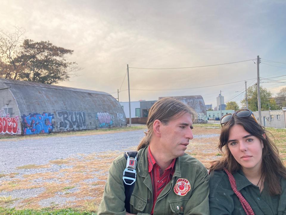 Singer-songwriter John Murry and his daughter, Evie Murry, in Midtown Memphis.