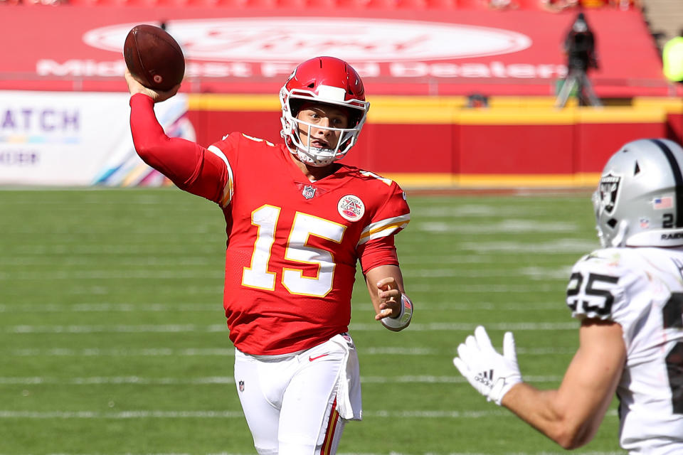 We could see Patrick Mahomes play on a Monday afternoon. (Photo by Jamie Squire/Getty Images)