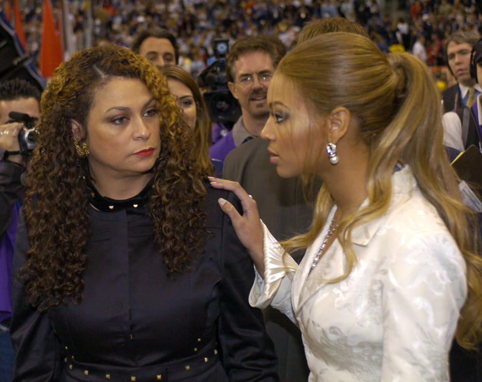 Closeup of Tina and Beyoncé