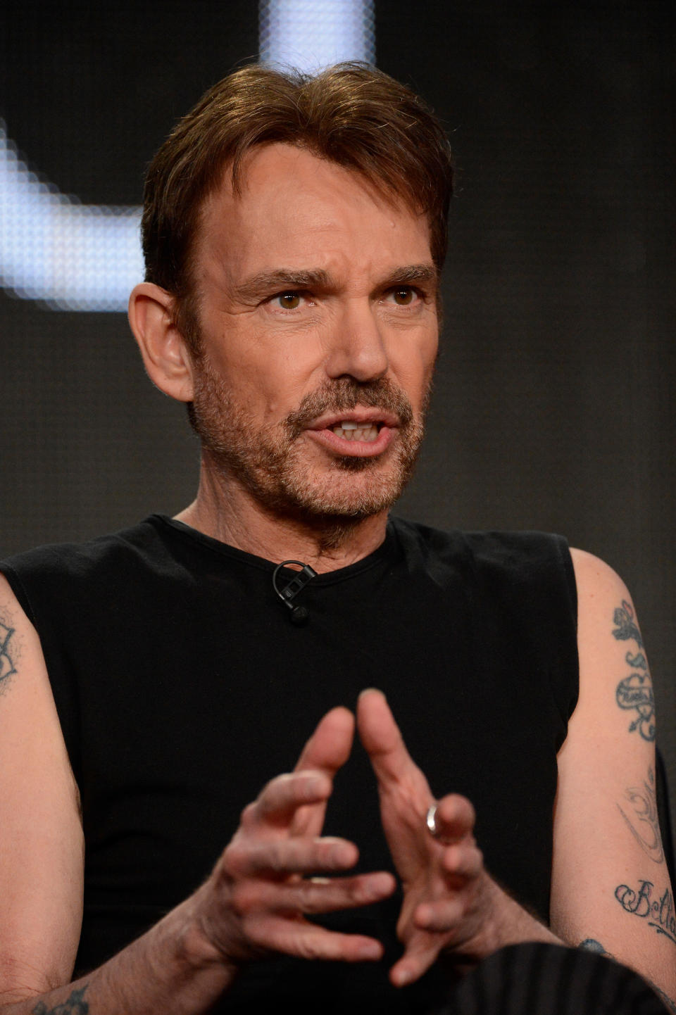 Cast member Billy Bob Thornton participates in the "Fargo" panel at the FX Winter TCA Press Tour, on Tuesday, January 14, 2014 at the Langham Huntington, in Pasadena, Calif. (Photo by Phil McCarten/Invision for FOX/AP Images)