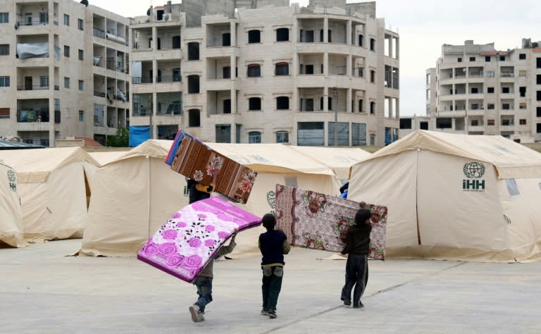 The city of Idlib, Syria has been preparing for the arrival of evacuees from opposition-controlled Zabadani