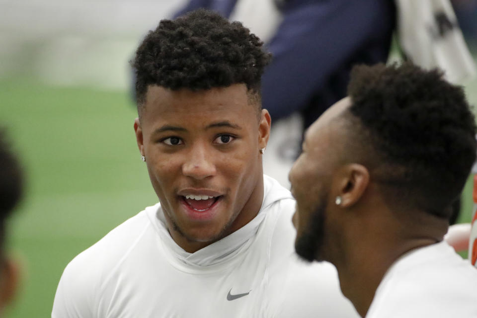 Running back Saquon Barkley isn’t afraid of being drafted by the perpetually pitiful Cleveland Browns. (AP)