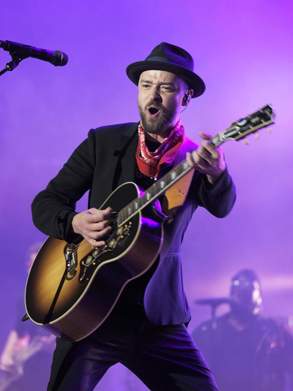 Justin Timberlake performs at Pilgrimage Music & Cultural Festival Saturday, Sept. 23, 2017, at The Park at Harlinsdale in Franklin, Tenn.