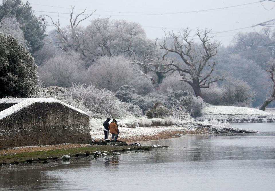 <p>Winter landscape in Marchwood, near Southampton</p> (PA)