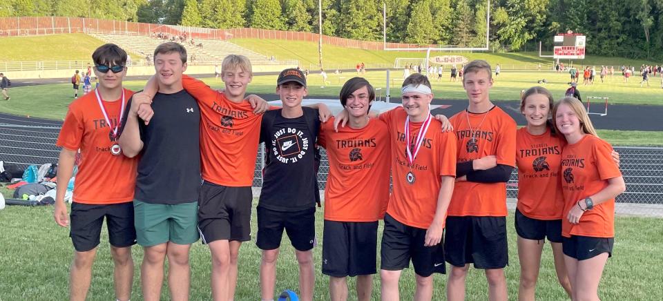 Nine members of the Sturgis Middle School track and field team took part in the West Michigan Middle School MegaStar Meet in Lowell this week.