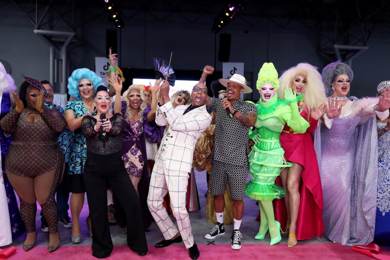 RuPaul, center, kicks off RuPaul's DragCon 2019 in New York City. (Photo: Jennifer Graylock/Graylock.com)