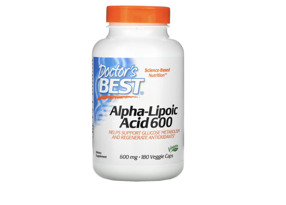 Doctor's Best, Alpha-Lipoic Acid 600, 600 mg, 180 Veggie Caps. (PHOTO: iHerb Singapore)