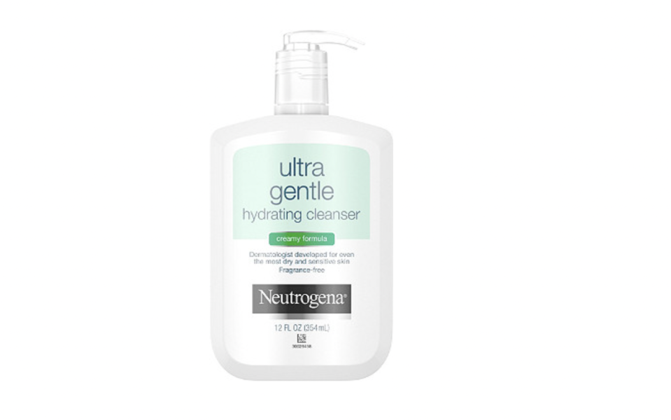 <p><a href="https://www.amazon.com/Neutrogena-Hydrating-Sensitive-Hypoallergenic-Non-Comedogenic/dp/B00F1D56HI/ref=asc_df_B00F1D56HI/?tag=syn-yahoo-20&linkCode=df0&hvadid=312034328060&hvadid=312034328060&hvnetw=g&hvnetw=g&hvrand=13216885585022558312&hvrand=13216885585022558312&hvdev=c&hvdev=c&hvlocphy=9067609&hvlocphy=9067609&hvtargid=pla-567965637009&hvtargid=pla-567965637009&psc=1&adgrpid=58868506261&ascsubtag=%5Bartid%7C10054.g.38513795%5Bsrc%7Cyahoo-us" rel="nofollow noopener" target="_blank" data-ylk="slk:Shop Now;elm:context_link;itc:0;sec:content-canvas" class="link ">Shop Now</a></p><p>Ultra Gentle Hydrating Cleanser</p><p>amazon.com</p><p>$7.79</p>