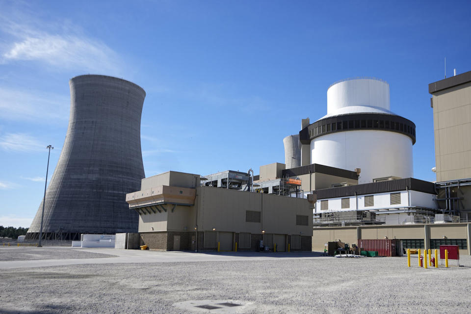 Unit 3’s reactor and cooling tower stand at Georgia Power Co.'s Plant Vogtle nuclear power plant in Waynesboro, Ga. (John Bazemore / AP file)