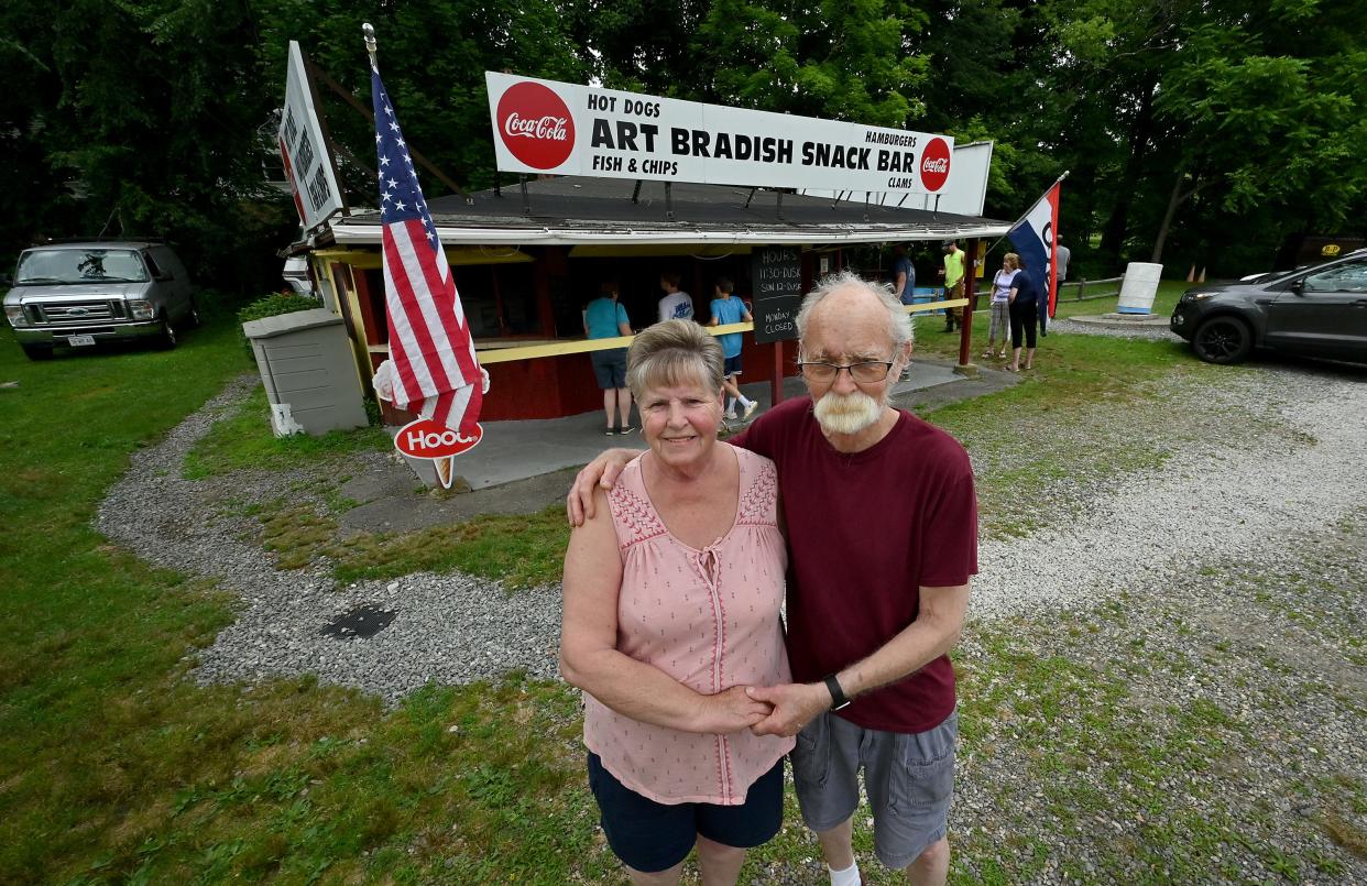 Dick and Sandy Bradish are the owners of Art Bradish Snack Bar in Grafton.