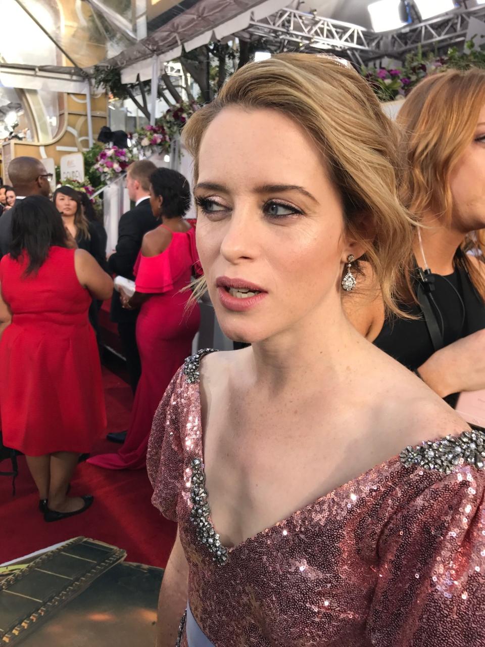 Foy at 2017 Golden Globes.