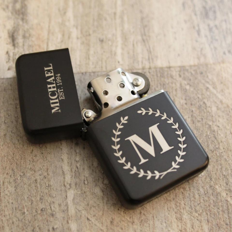 Personalized Black Engraved Lighter