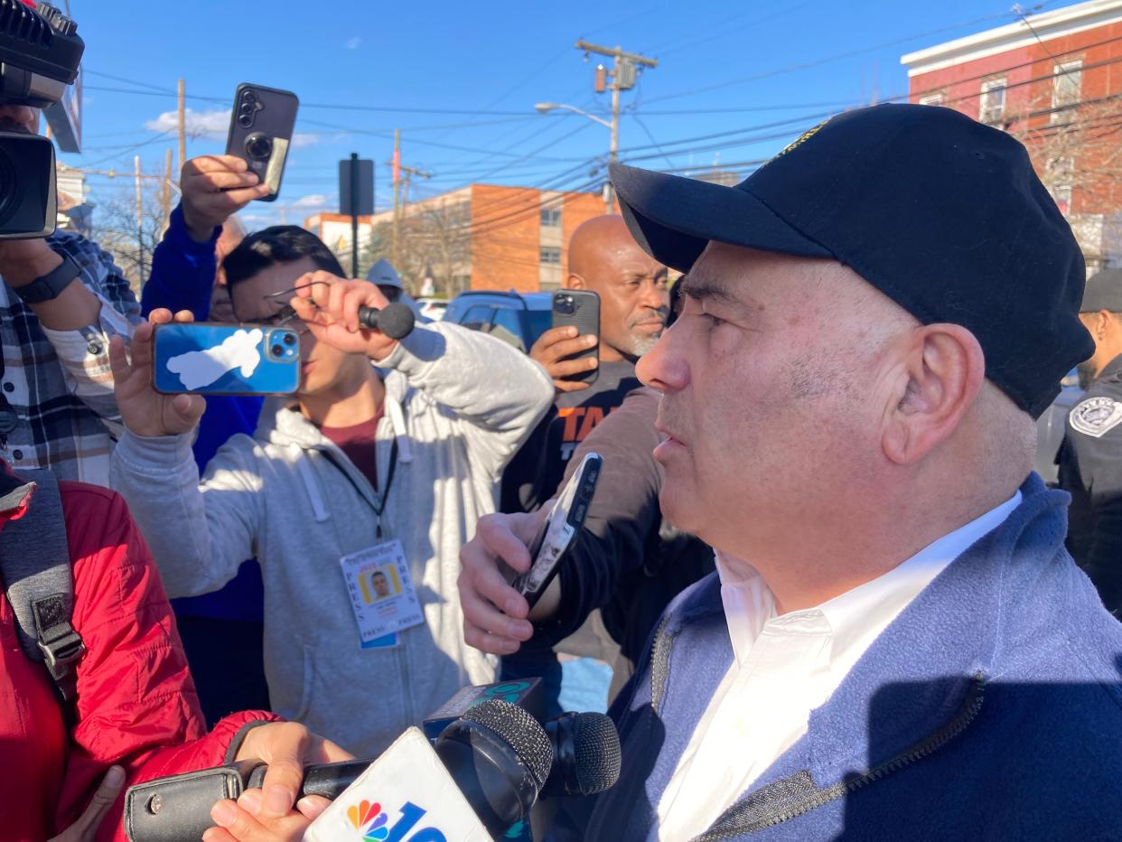 Trenton Mayor Reed Gusciora, arriving at the scene late Saturday afternoon, said there has been no response from Andre Gordon since police arrived at the house at Phillips and Nassau streets. SWAT has been on scene anddeployed tear gas.