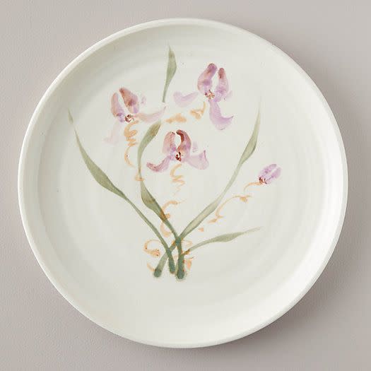 4) Porcelain Wild Orchid Serving Plate