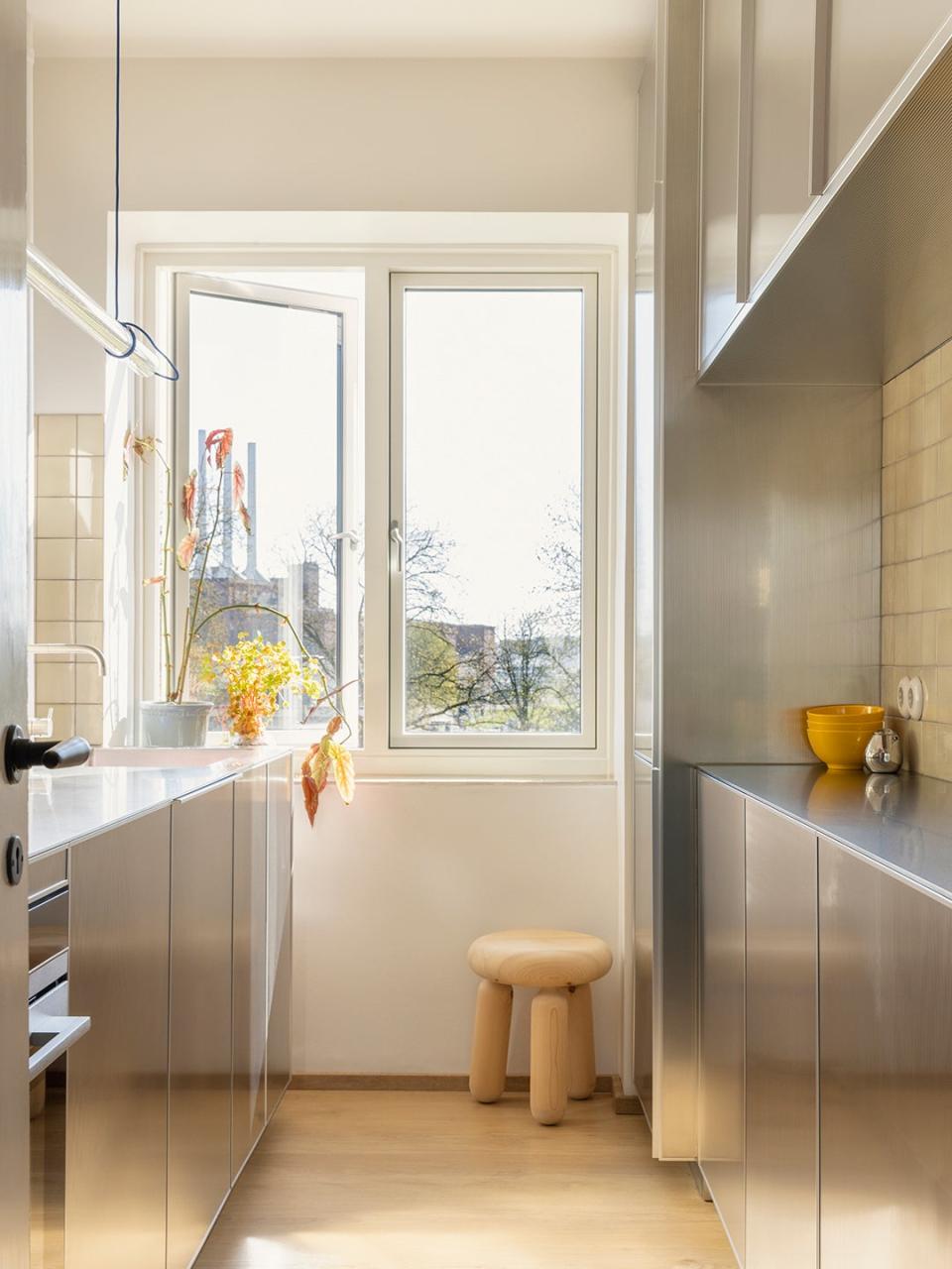 metal galley kitchen