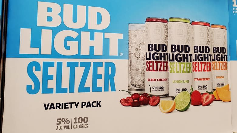 An ad for Bud Light flavored seltzer cans