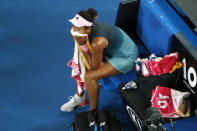 Tennis - Australian Open - Women's Singles Final - Melbourne Park, Melbourne, Australia, January 26, 2019. Japan's Naomi Osaka reacts after winning her match against Czech Republic's Petra Kvitova. REUTERS/Edgar Su