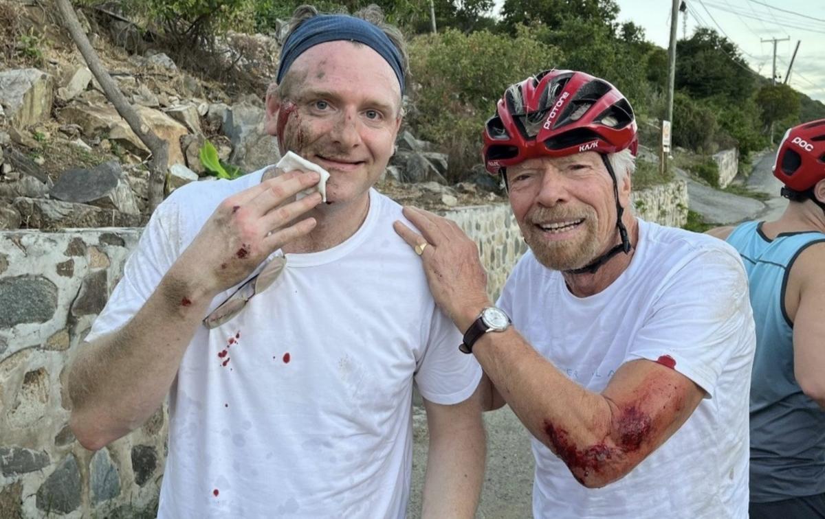 Richard Branson souffre de blessures sanglantes après un accident de vélo dans les îles Vierges