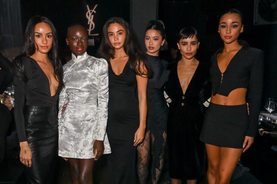 YSL BeautÃ© - Black Opium Event: Olivia McDowell, Soukeyna Diouf, Christina Nadin, Steph Hui, Zoe Kravitz and Eloise Dufka attend the YSL Beaute - Black Opium Event (Dave Benett)