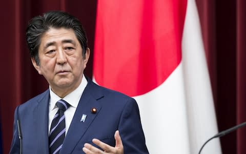 Shinzo Abe, Japan's prime minister - Credit:  Tomohiro Ohsumi/Bloomberg