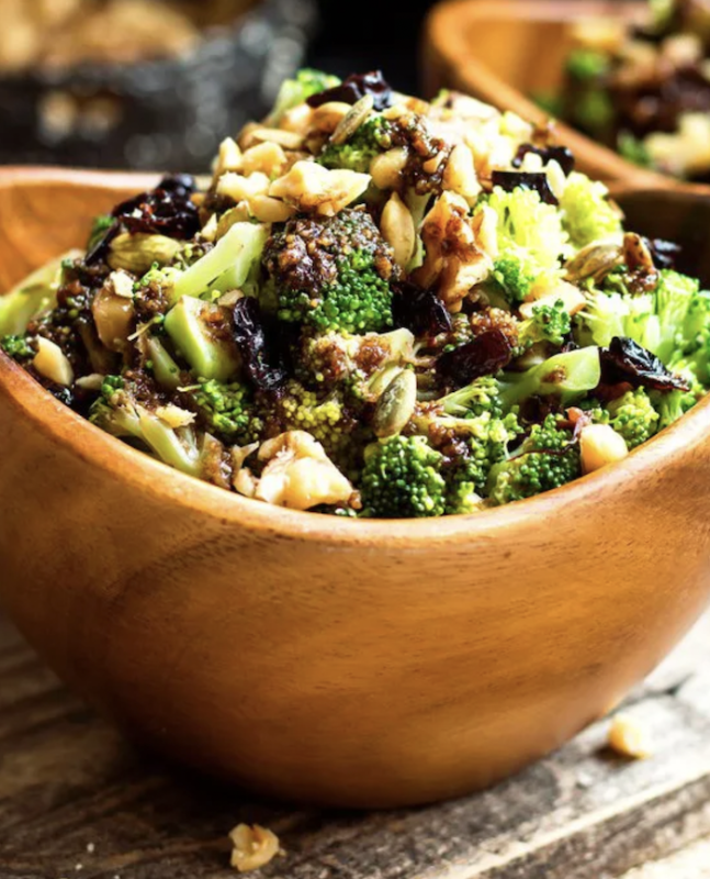 <p>London Brazil</p><p>This beautiful broccoli salad with pumpkin seeds and cranberries is full of fall flavors, and tastes great warm or cold. </p><p><strong>Get the recipe: <a href="https://parade.com/842499/communitytable/broccoli-salad-with-pumpkin-seeds-cranberries/" rel="nofollow noopener" target="_blank" data-ylk="slk:Broccoli Salad with Pumpkin Seeds and Cranberries;elm:context_link;itc:0;sec:content-canvas" class="link ">Broccoli Salad with Pumpkin Seeds and Cranberries</a></strong></p>