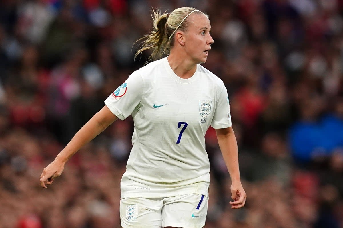 Beth Mead in action for England at Euro 2022 (Martin Rickett/PA). (PA Archive)