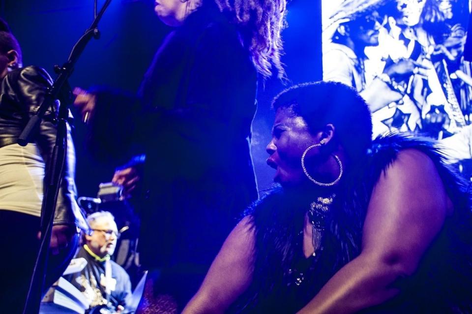 NEW YORK, NY - APRIL 4: Performers take the stage at New York City's Webster Hall at a benefit concert for funk pioneer Bernie Worrell in New York city on Monday, April 4, 2016. (Photo by Sara Boboltz/Huffington Post) *** Local Caption ***