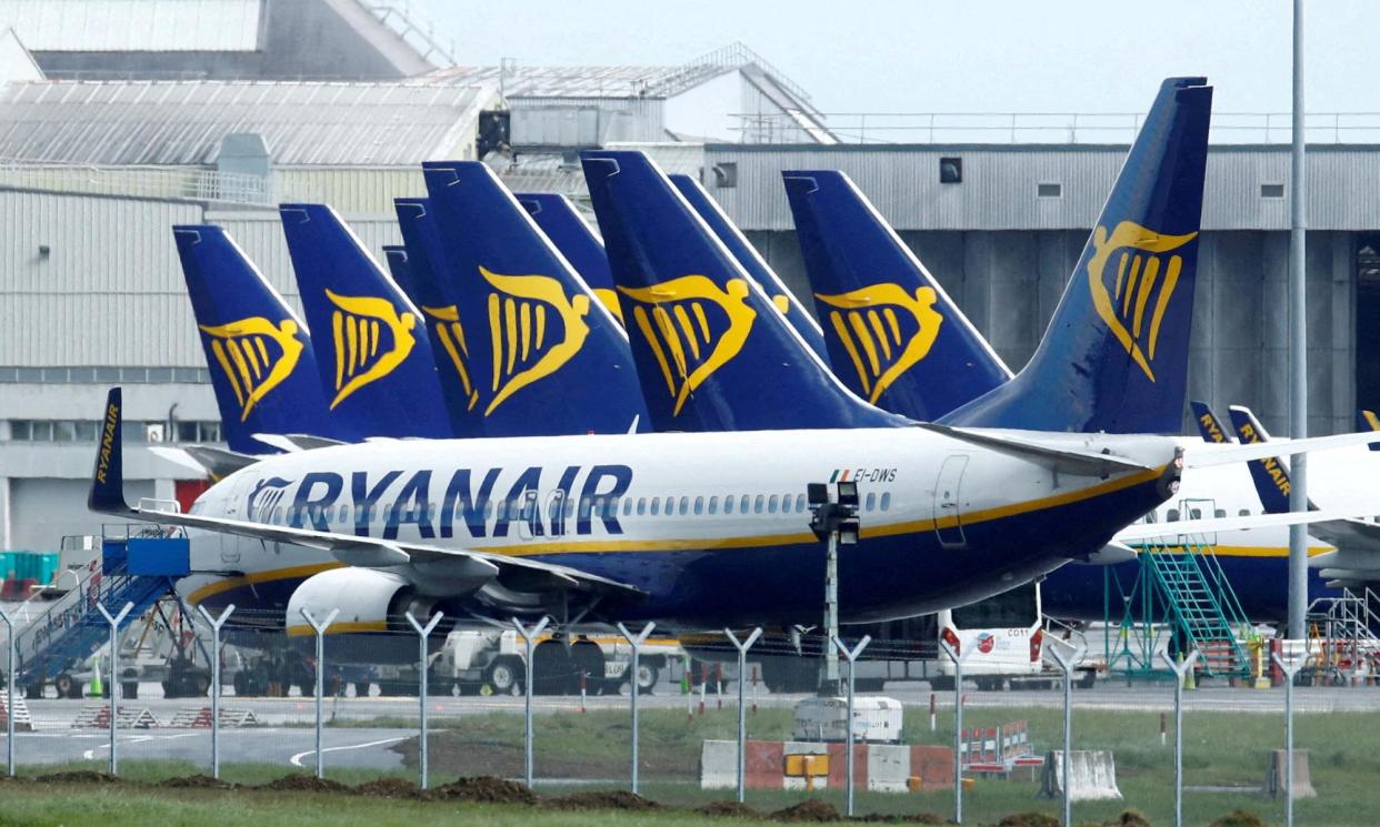 <span>Ryanair’s Michael O’Leary said Ursula von der Leyen had failed for five years to take any action to protect overflights.</span><span>Photograph: Jason Cairnduff/Reuters</span>