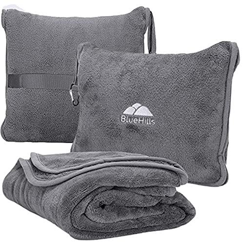 3) Premium Soft Travel Blanket Pillow