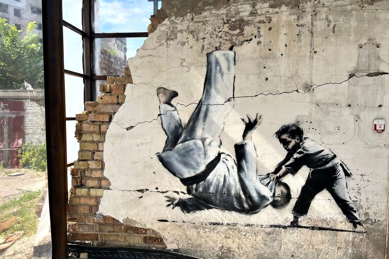 Una obra Banksy en Borodyanka