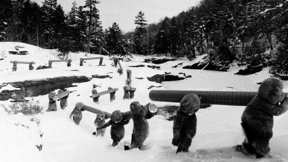 A scene from "Hundreds of Beavers" screening at The Lindsay Theater in Sewickley.