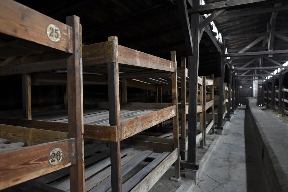 General view of former German Nazi concentration and extermination camp Auschwitz-Birkenau near Oswiecim