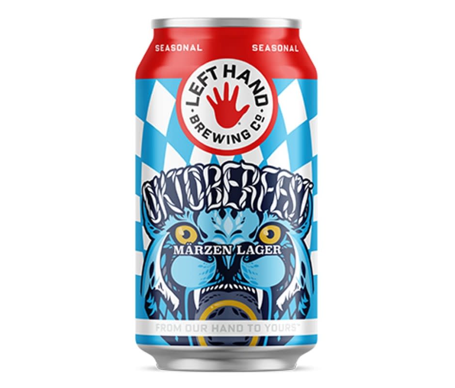 <p><strong>Longmont, Colorado</strong></p><p><strong>Style:</strong> Märzen lager</p><p>The gold ring on <a href="https://lefthandbrewing.com/beers/oktoberfest" rel="nofollow noopener" target="_blank" data-ylk="slk:Left Hand;elm:context_link;itc:0;sec:content-canvas" class="link ">Left Hand</a>’s Oktoberfest can is a tribute to the 1810 wedding of a Bavarian prince that inspired every Oktoberfest since. The beer comes out of the can a clear, light copper with foam lacing. It has aromas of caramel and roasted malt. Tasting notes include roasted malts and toffee with some hops.</p><p><strong>ABV:</strong> 6.6%</p>