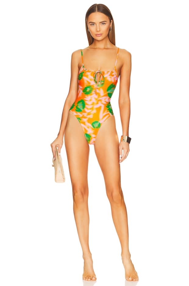 Lime Ricki, Swim, Lime Ricki Tropical Banana Print High Waisted Bikini
