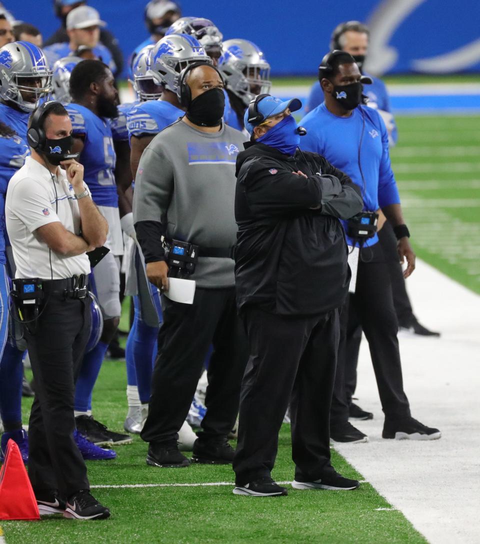 Detroit Lions head coach Matt Patricia during the second half against the New Orleans Saints, Sunday, October 4, 2020 at Ford Field.