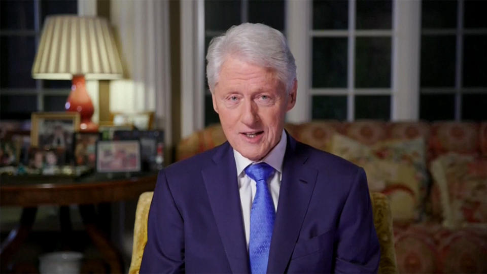 Former Pres. Bill Clinton speaks during the virtual Democratic National Convention on August 18, 2020. (via Reuters TV)