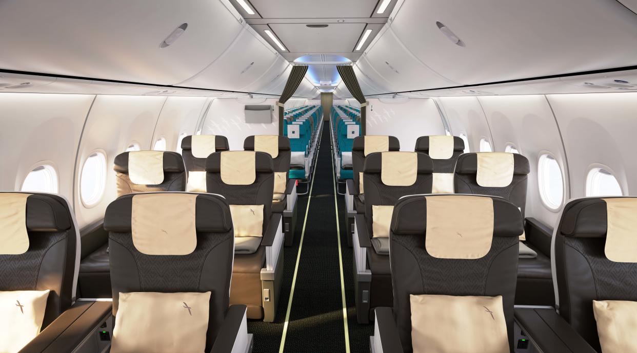 Business Class seats on the Boeing-737 Max 8. (Photo: SilkAir)