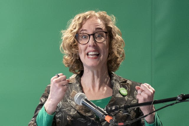 Scottish Green Party co-leader Lorna Slater launches the party’s General Election manifesto