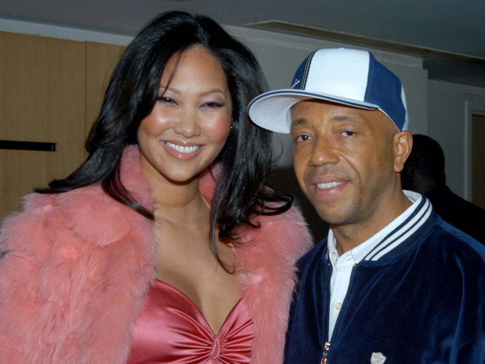 Kimora Lee Simmons and Russell Simmons during Phoenix House Honors Russell Simmons at The W Hotel in New York City, New York, United States.