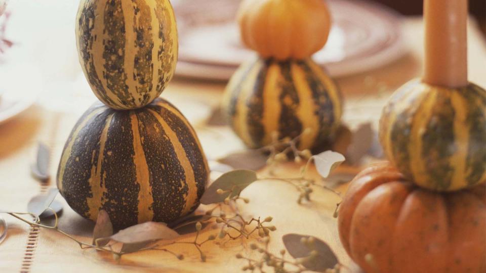 thanksgiving gourd candlesticks