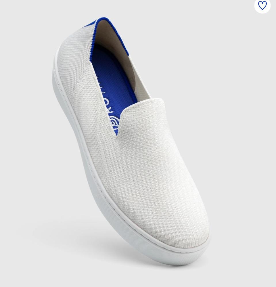 These slip-on women's sneakers are made from recycled plastic bottles and are machine-washable. <a href="https://fave.co/2xe4AFy" target="_blank" rel="noopener noreferrer">Find them for $125 at Rothy's</a>.