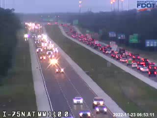 Traffic conditions on Interstate 75 at mile marker 110 Nov. 23, 2022.