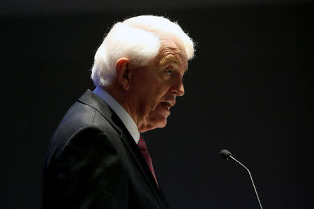 U.S. Chamber of Commerce President and CEO Thomas Donohue speaks during an event with the Mexican Chamber of Commerce in Mexico City, Mexico October 10, 2017. REUTERS/Ginnette Riquelme